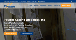 Desktop Screenshot of powdercoatingspecialties.com