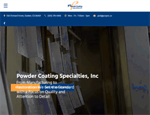 Tablet Screenshot of powdercoatingspecialties.com